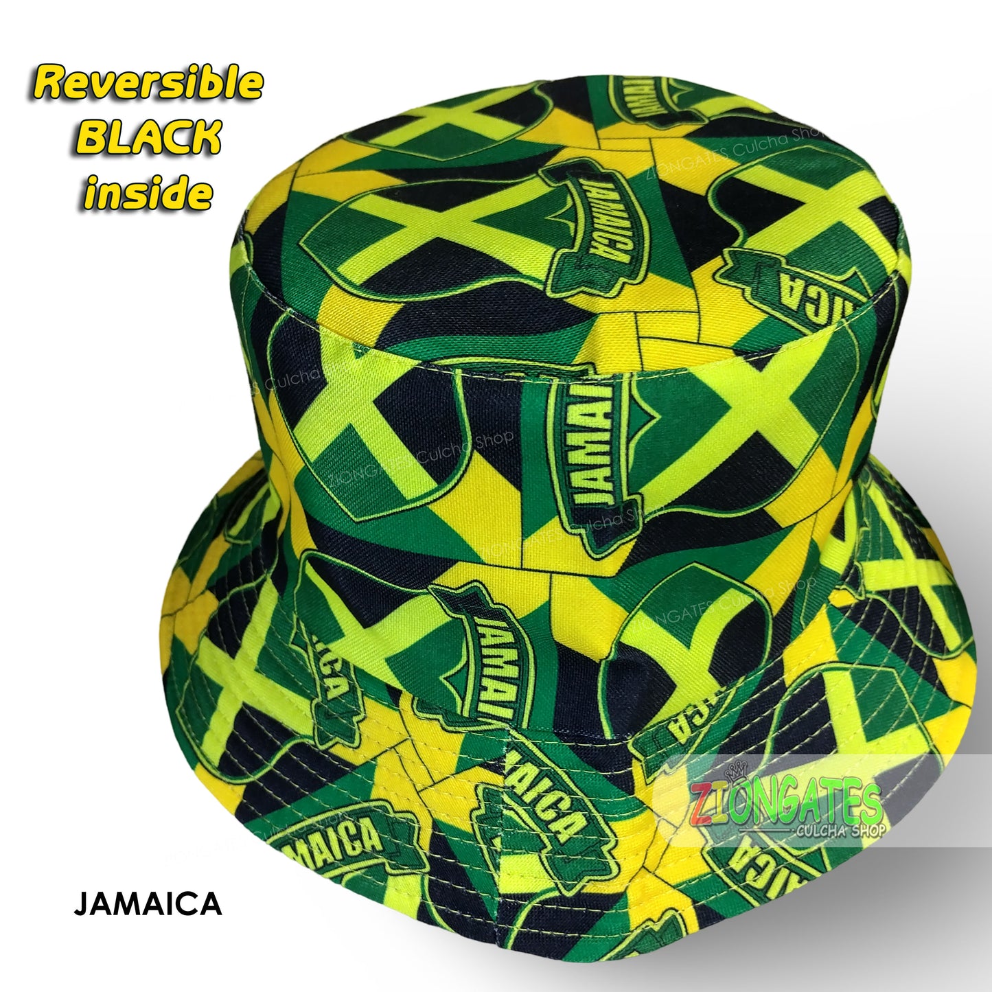 Caribbean Flag Bucket Hats - Jamaica Guyana Haiti Trinidad Virgin Islands - REVERSIBLE