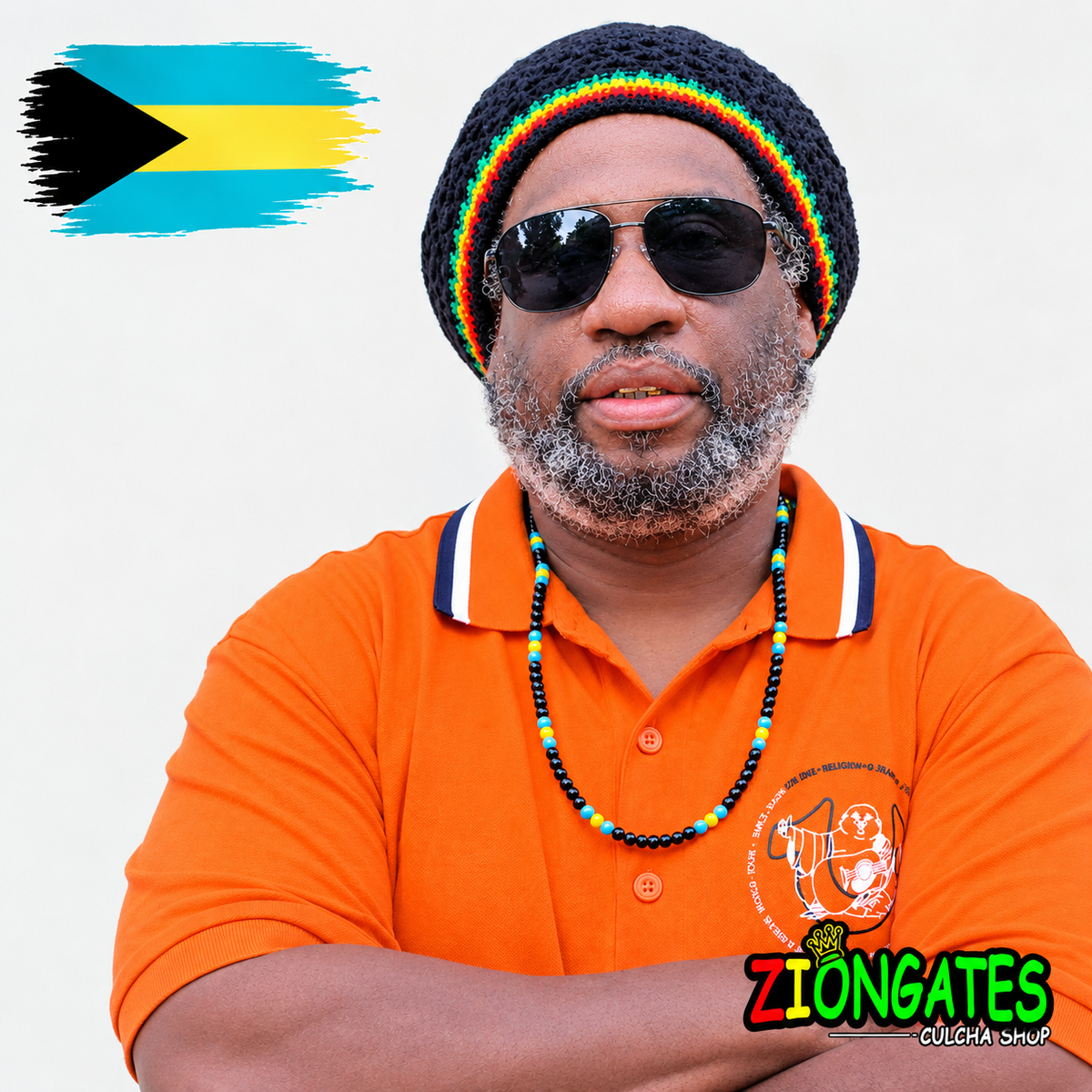 Caribbean Flag Beaded Necklace – Antigua, Bahamas, Barbados, Belize