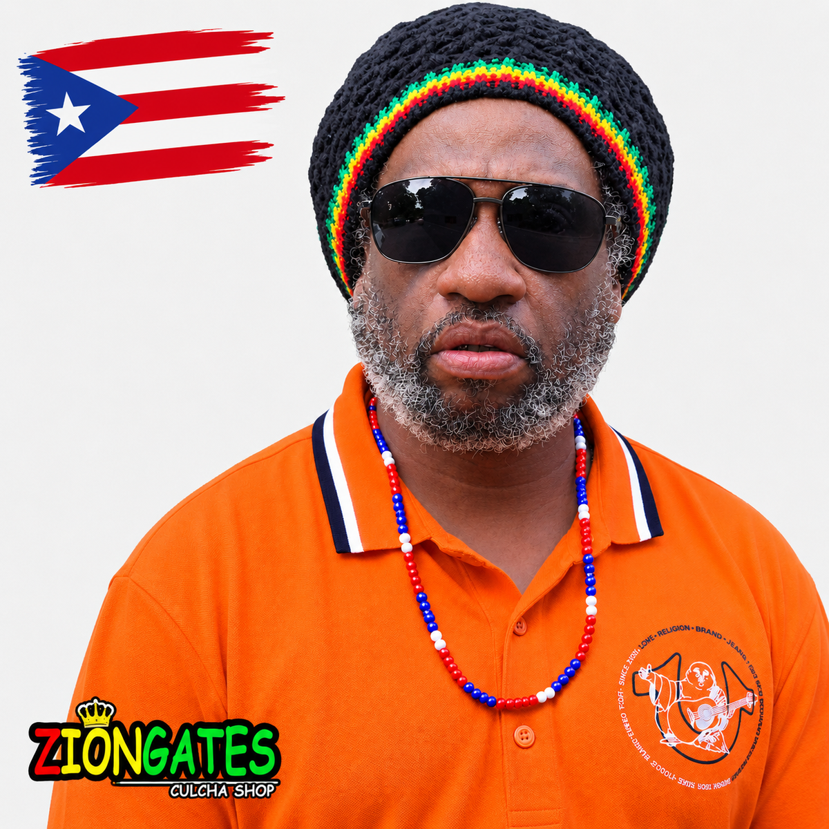 Caribbean Flag Beaded Necklace – Panama, Haiti, Puerto Rico