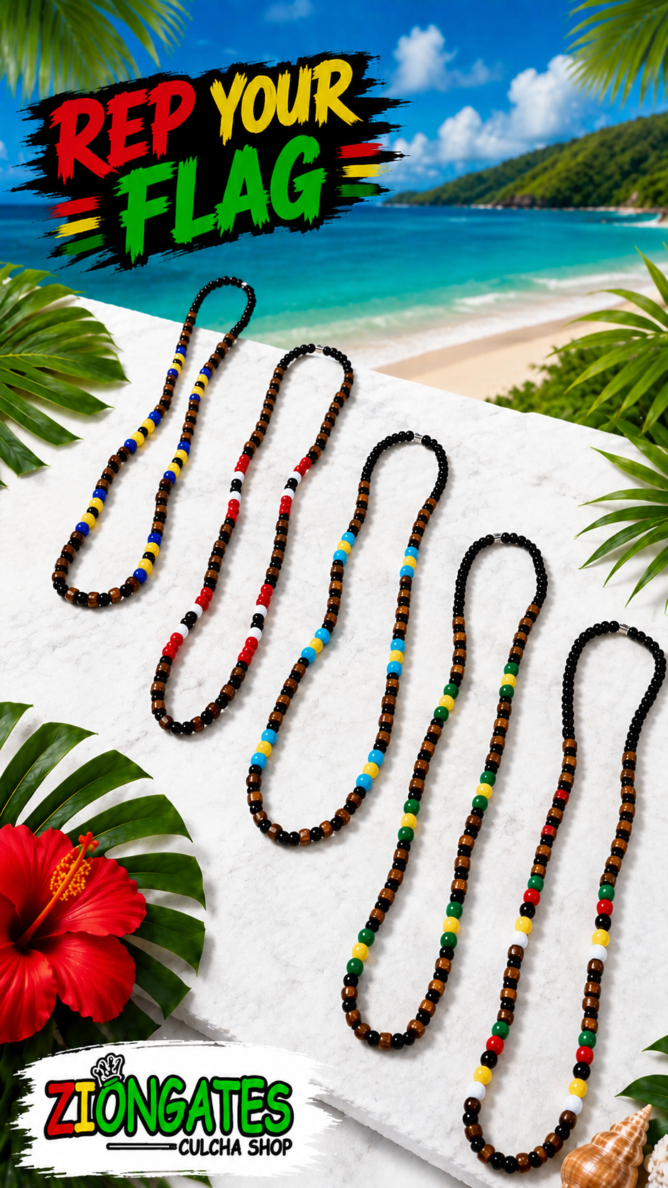 Island Pride Jewelry | Caribbean Flags: 🇬🇾🇯🇲🇹🇹🇧🇧🇧🇸