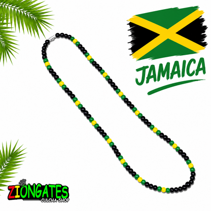 Caribbean Flag Beaded Necklace – Trinidad, Jamaica & U.S. Virgin Islands