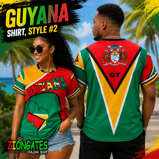 GUYANA Flag Jersey Shirts - Carnival - j'ouvert - Style#2