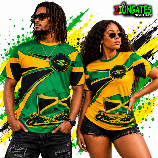 JAMAICA Jersey - Caribbean Flag Shirts - Carnival - j'ouvert