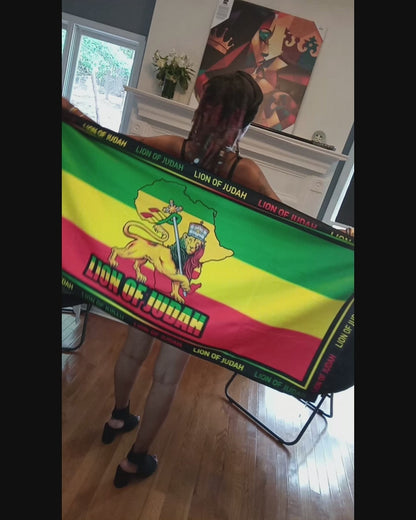 Large Lion of Judah Beach Towel - Rasta - Ethiopia