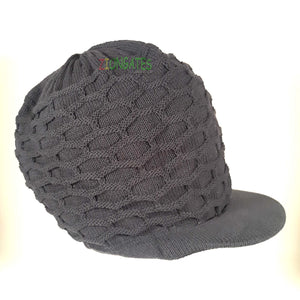 RH020-8 Large GREY Rastafarian Crown AKA rasta hats tams dread caps