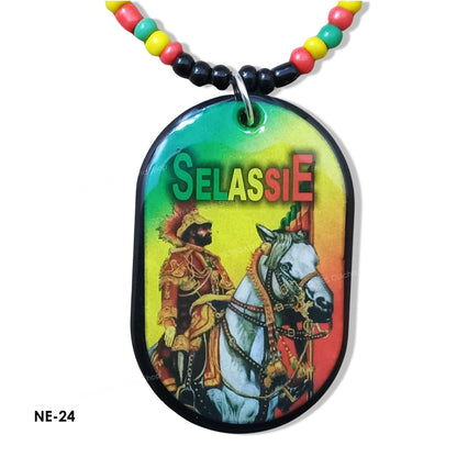 Haile Selassie and Lion of Judah Beaded Necklaces - Rasta