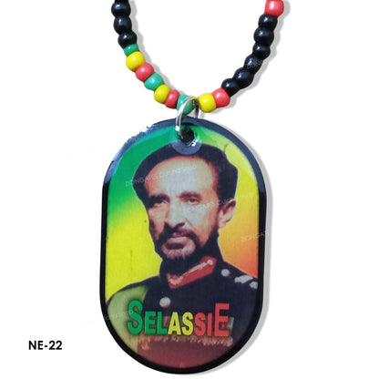 Haile Selassie and Lion of Judah Beaded Necklaces - Rasta