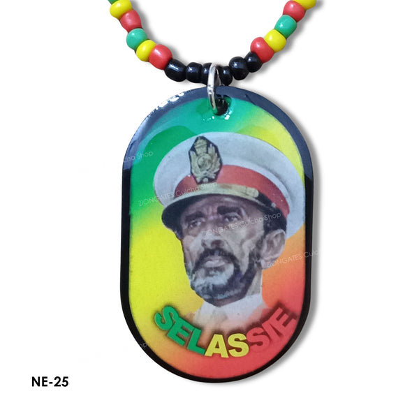 Haile Selassie and Lion of Judah Beaded Necklaces - Rasta