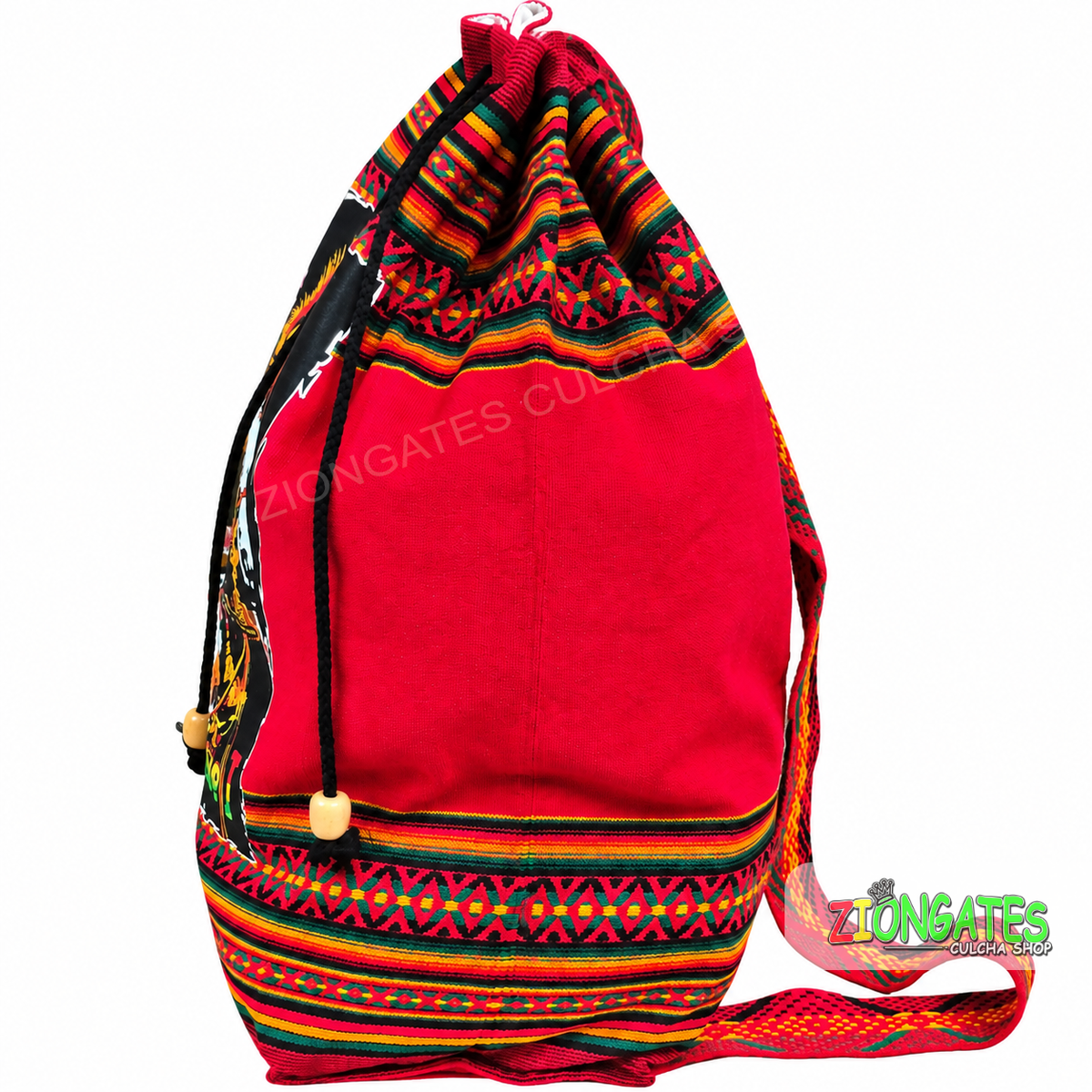 Haile Selassie Rasta Backpack – Ethiopian Drawstring Bag