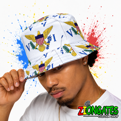 Caribbean Heritage Reversible Bucket Hat - Multi-Island Flag Edition