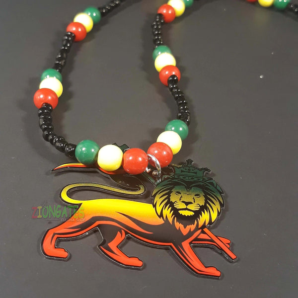 Lion of Judah Metal Rasta Necklaces - ETHIOPIA