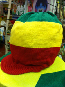 RH055-RYG XLarge Rastafarian Crown - rasta hats - tams - dread caps