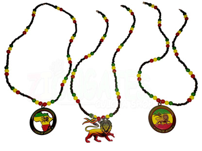 Lion of Judah Metal Rasta Necklaces - ETHIOPIA