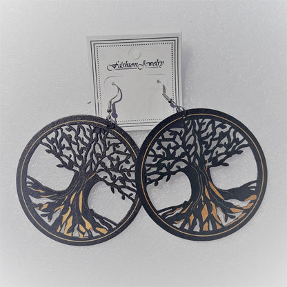TREE OF LIFE wooden earrings