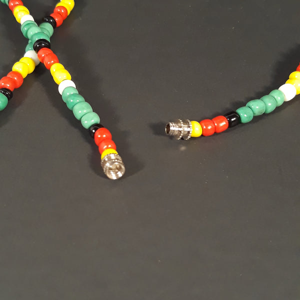 caribbean flag necklace map