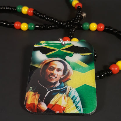 Bob Marley - Jamaica - Beaded Necklace