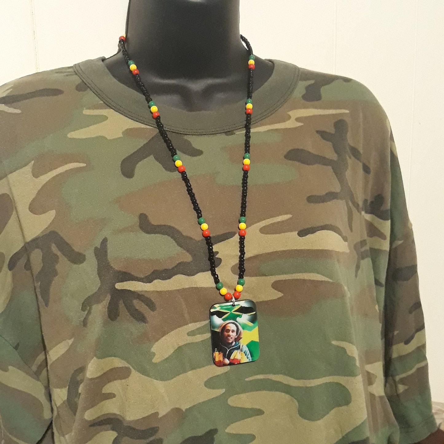 Bob Marley - Jamaica - Beaded Necklace