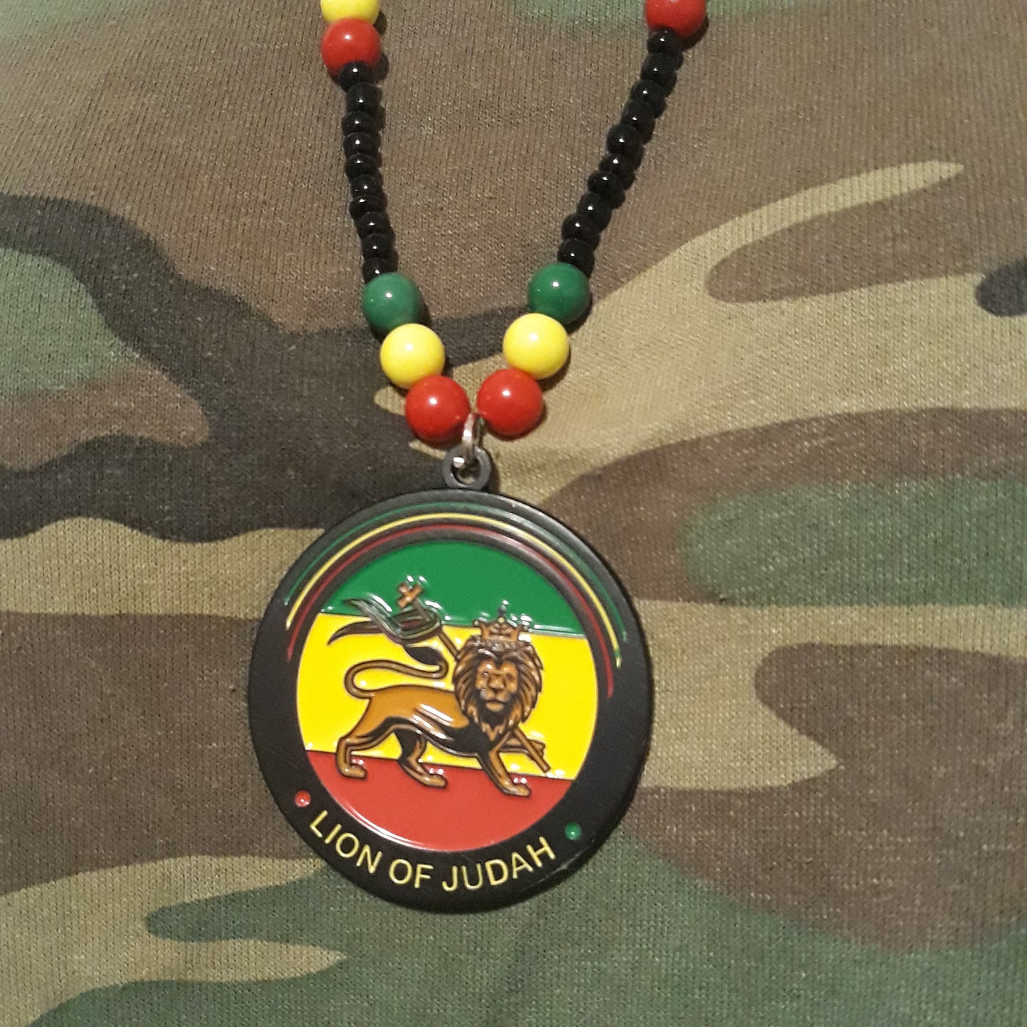 Lion of Judah Metal Rasta Necklaces - ETHIOPIA