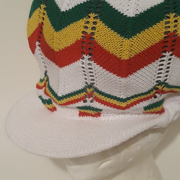 RH043 Large Rastafarian Crowns - White - Black - Beige - Red Yellow Green
