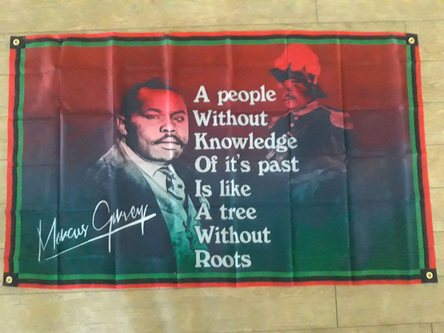 Large 3x5 Red Black and Green Marcus Garvey Banner- RBG - Pan African - Liberation Flag