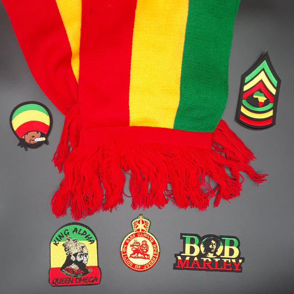 Rasta Scarves - Red Yellow Green Scarf - Jamaica - RBG Pan Africa
