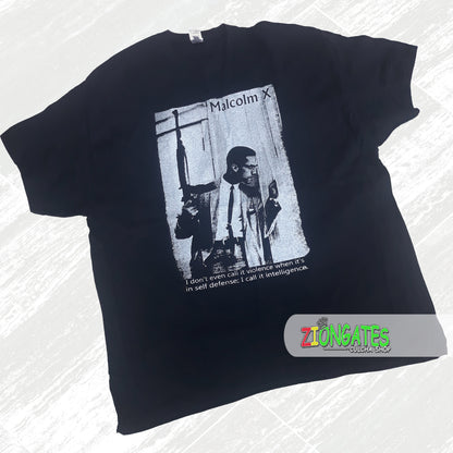 Men's Malcolm X Self Defense Tee Shirt - Black