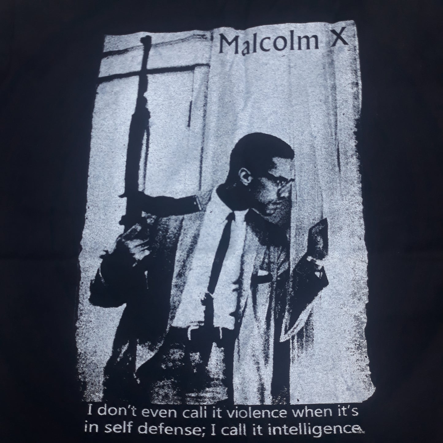 Men's Malcolm X Self Defense Tee Shirt - Black