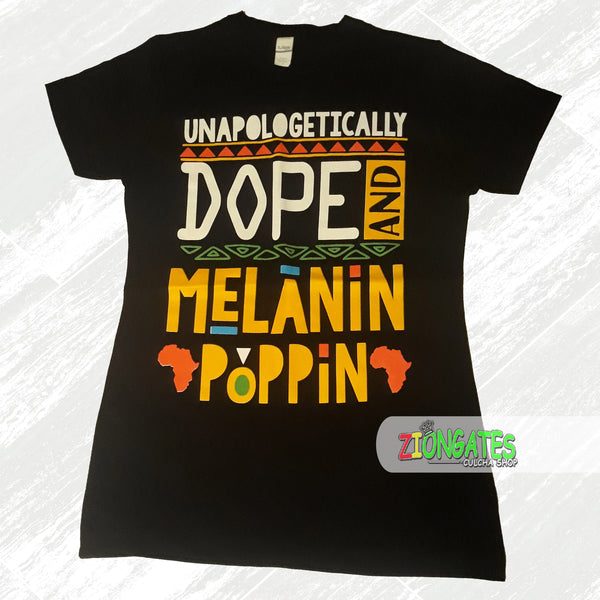 Women's Unapologetically Dope Tee Shirt -Black