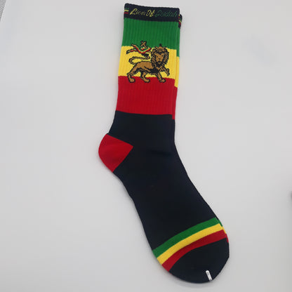 Rasta Socks - Lion of Judah - Ankh - 420 - Ganja Leaf - ETHIOPIA