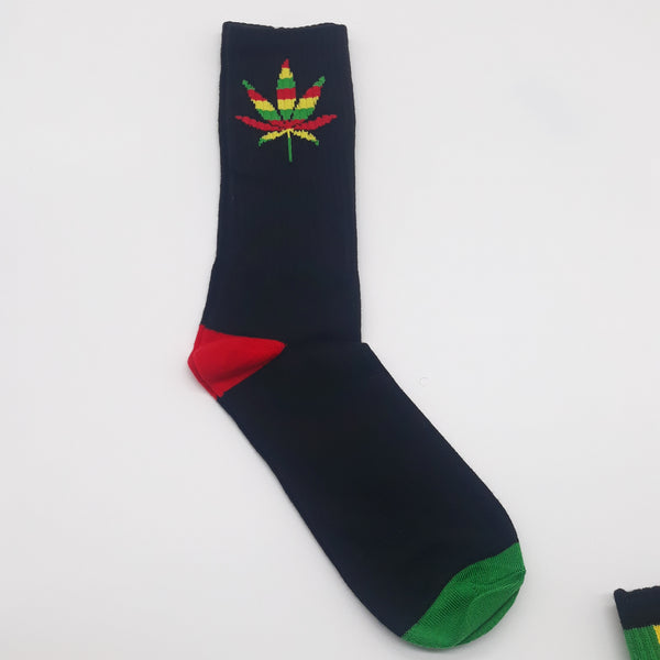 Rasta Socks - Lion of Judah - Ankh - 420 - Ganja Leaf - ETHIOPIA
