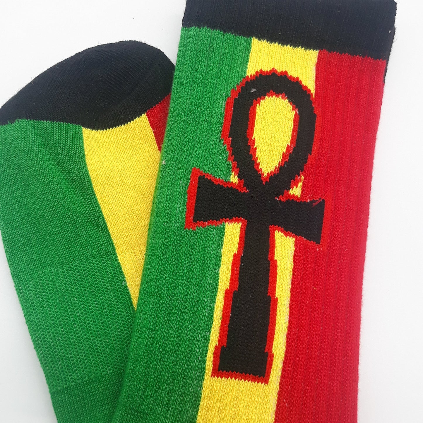 Rasta Socks - Lion of Judah - Ankh - 420 - Ganja Leaf - ETHIOPIA