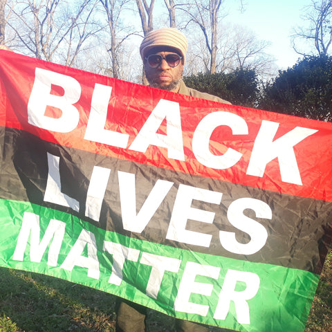 Large 3x5 Red Black and Green Black Lives Matter - Liberation Flag - Pan African Banner - RBG