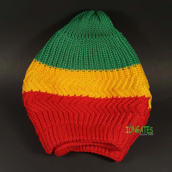 RH006-RYG Medium Rastafarian Crown / rasta hats tams dread caps