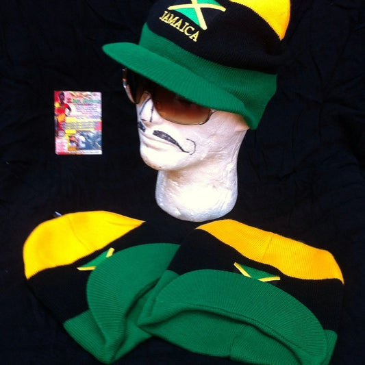 jamaica ski hat w/ peak