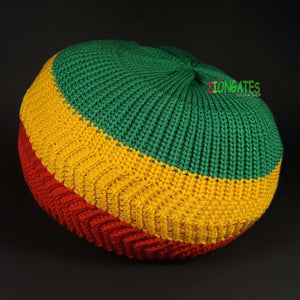 RH006-RYG Medium Rastafarian Crown / rasta hats tams dread caps