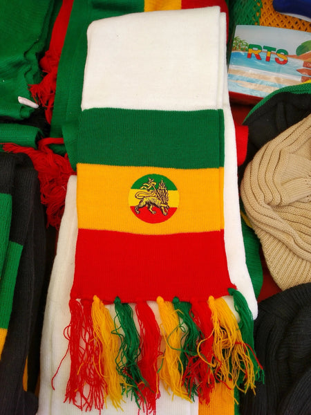 Rasta Knitted Scarves - Red Yellow Green Scarf