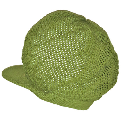 rh035-8 Large LIGHT OLIVE MESH Rastafarian Crown AKA rasta hats tams beanie dread caps