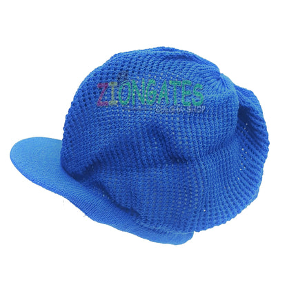 rh035-10 Large ROYAL BLUE MESH rasta hats