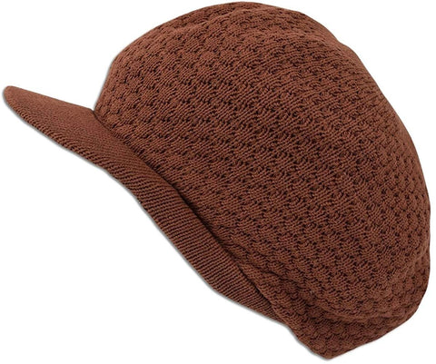 RH011-5 Medium brown Rastafarian Crown - rasta hats tams dread locks cap