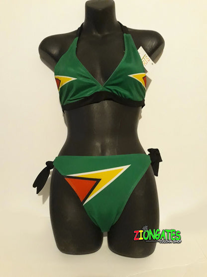 Caribbean Flag Bathing Suits - Virgin Islands - Guyana - Puerto Rico - 2 piece Swim Suit