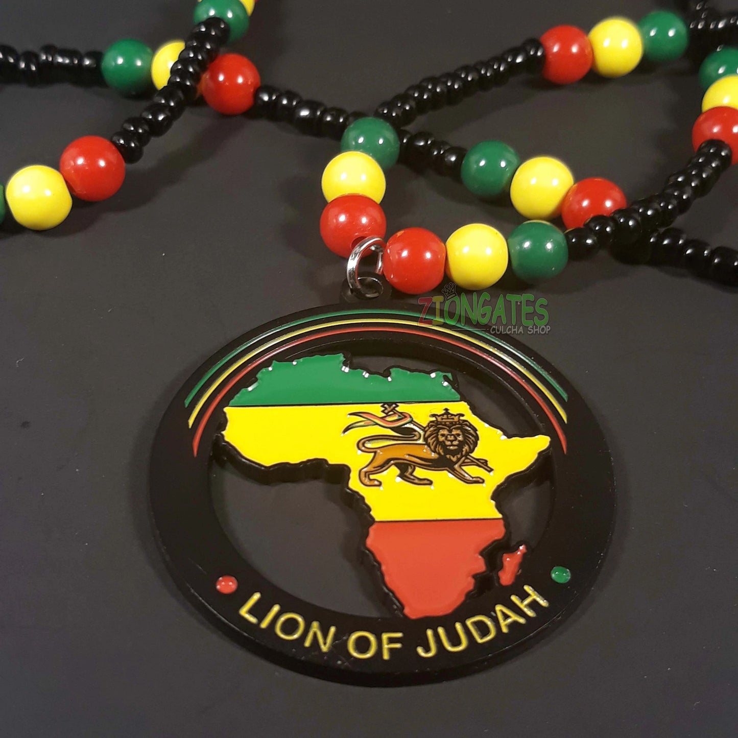 Lion of Judah Metal Rasta Necklaces - ETHIOPIA