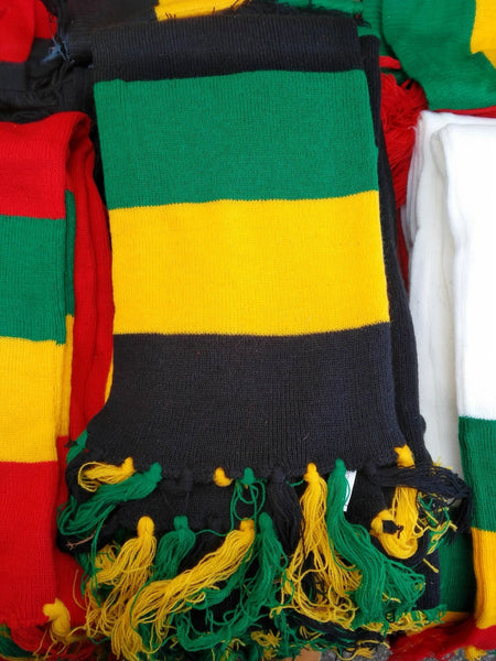 Rasta Knitted Scarves - Red Yellow Green Scarf
