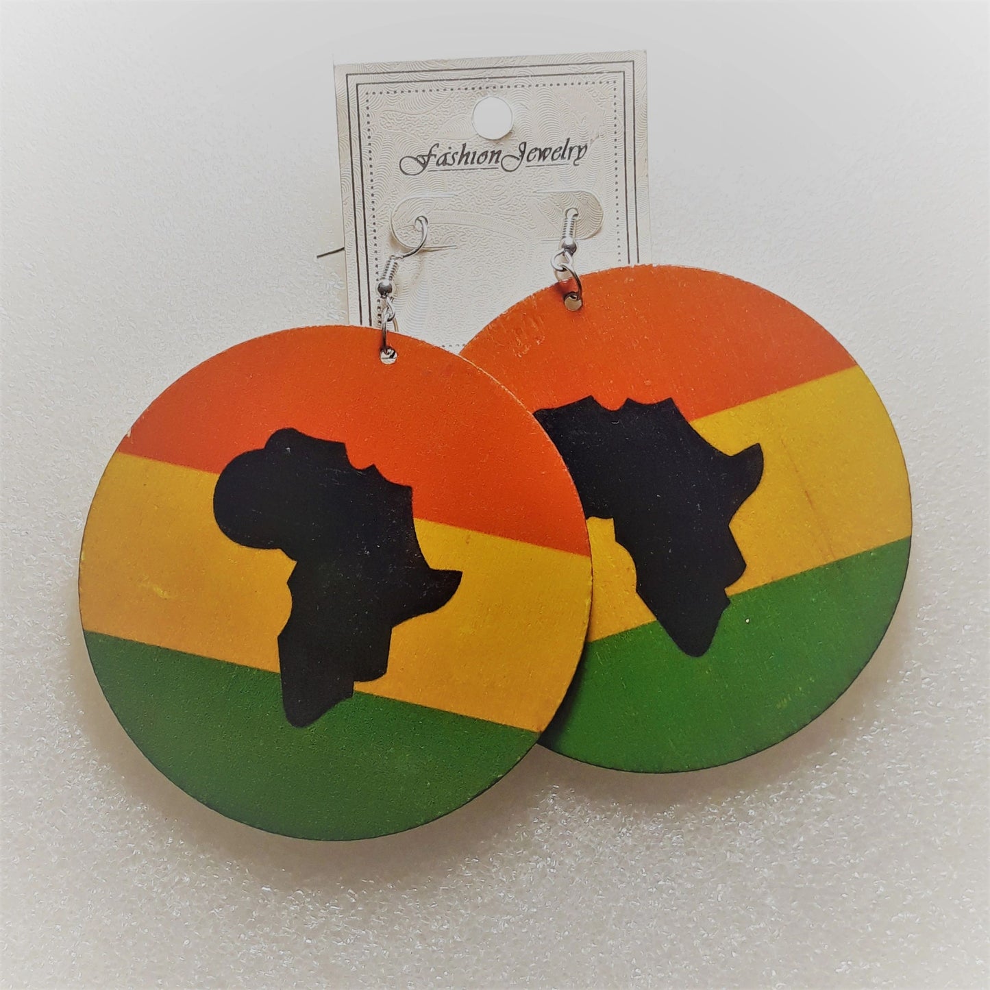 AFRICA wooden earrings - Rasta