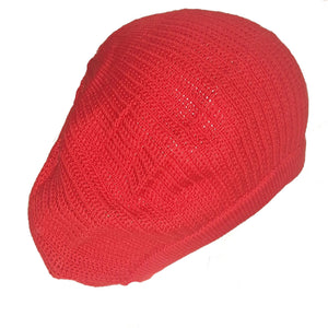 rh005-3 Medium Solid Red Rastafarian Crown / rasta hats tams dread caps