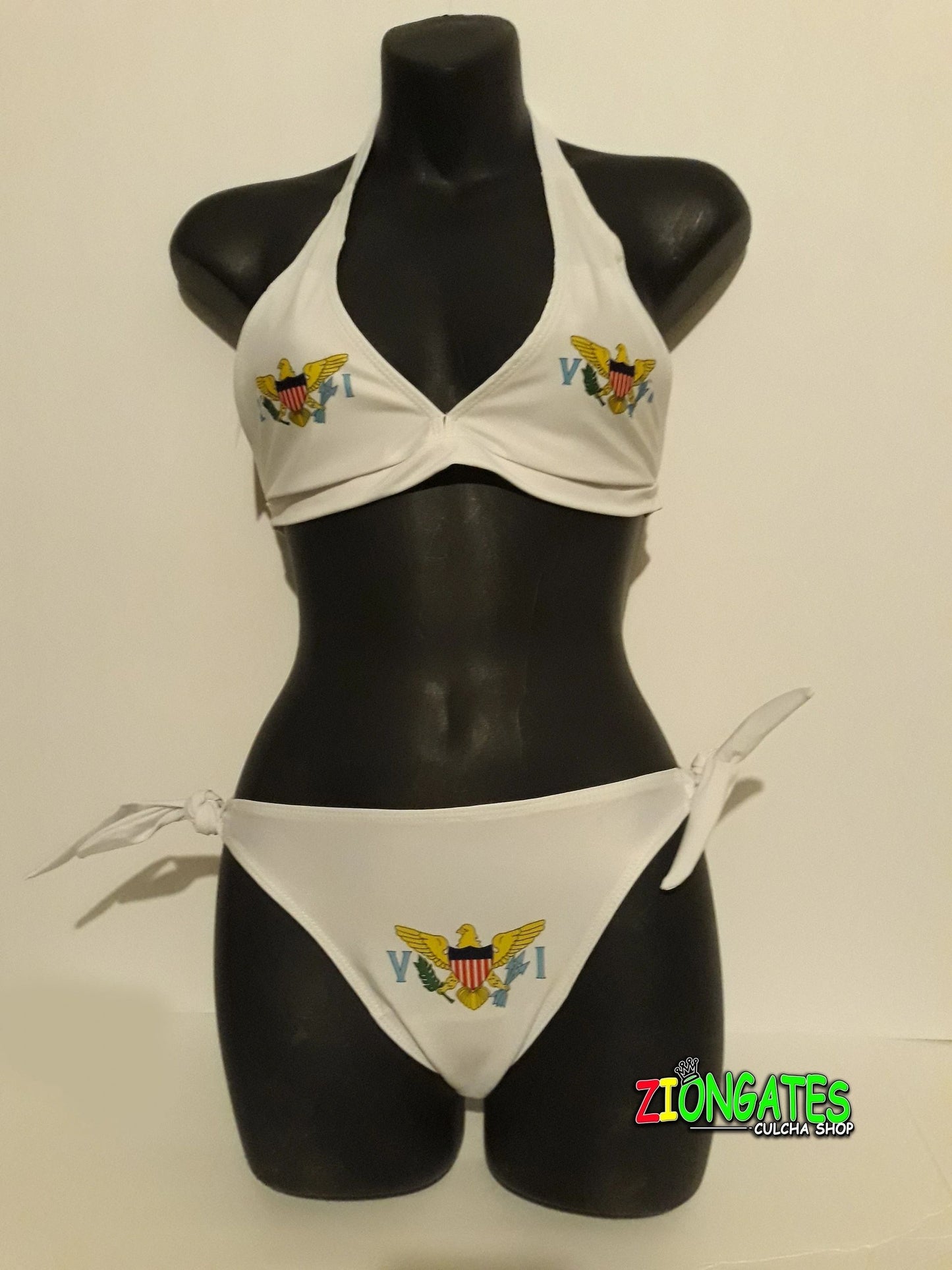 Caribbean Flag Bathing Suits - Virgin Islands - Guyana - Puerto Rico - 2 piece Swim Suit