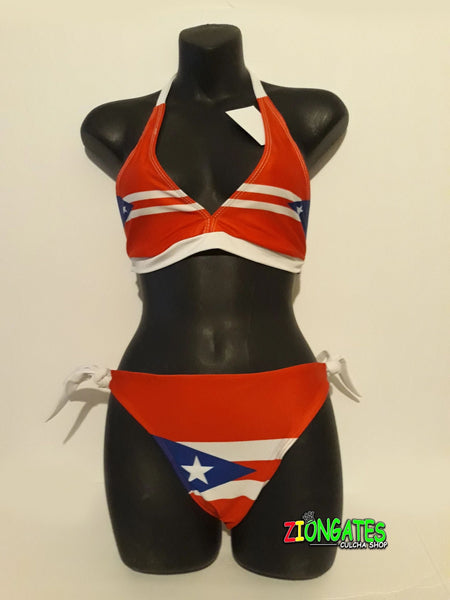 Caribbean Flag Bathing Suits - Virgin Islands - Guyana - Puerto Rico - 2 piece Swim Suit
