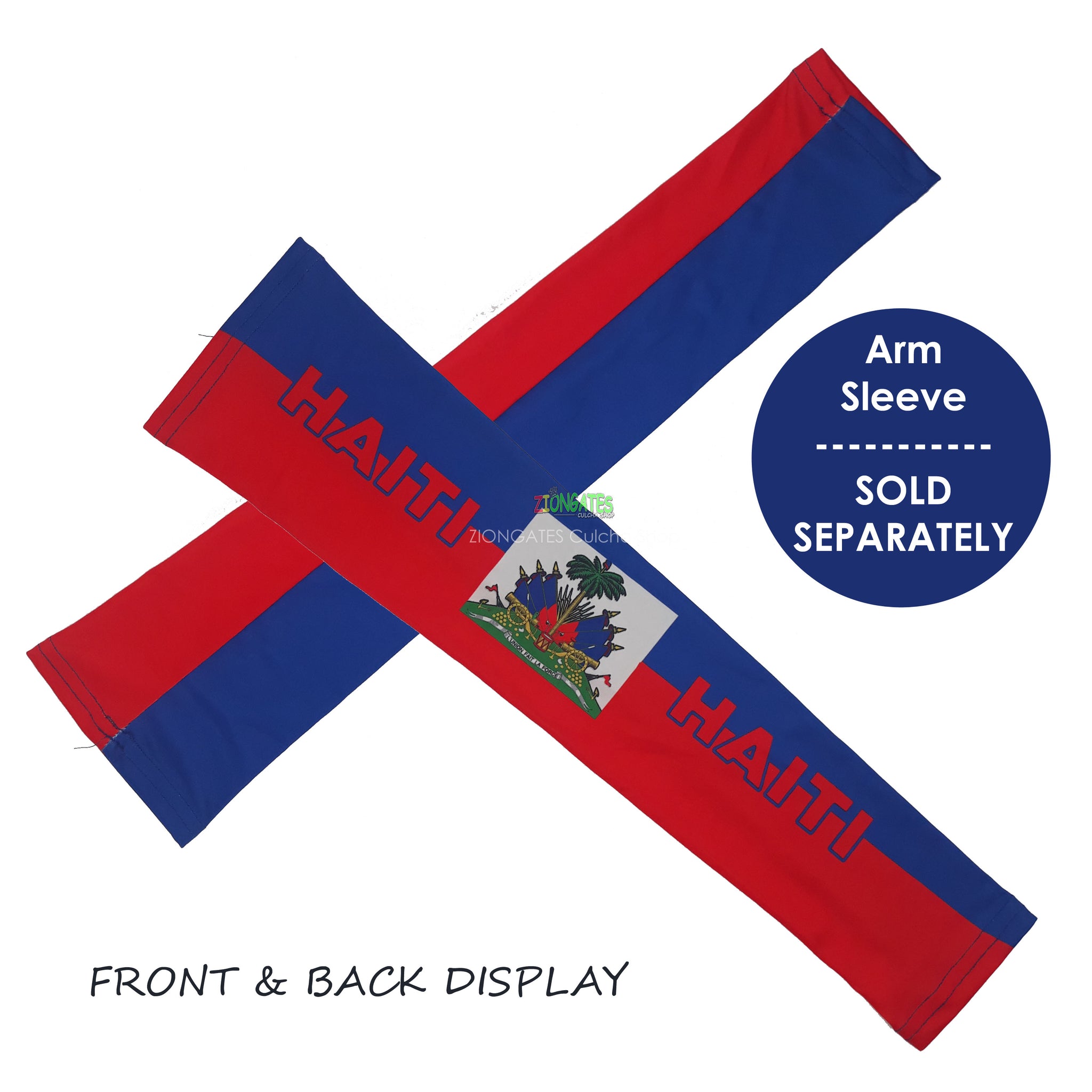 Spandex Flag Arm sleeves - Carnival -  j'ouvert - Caribbean island Sleeves - Fete Arm Sleeve - HAITI