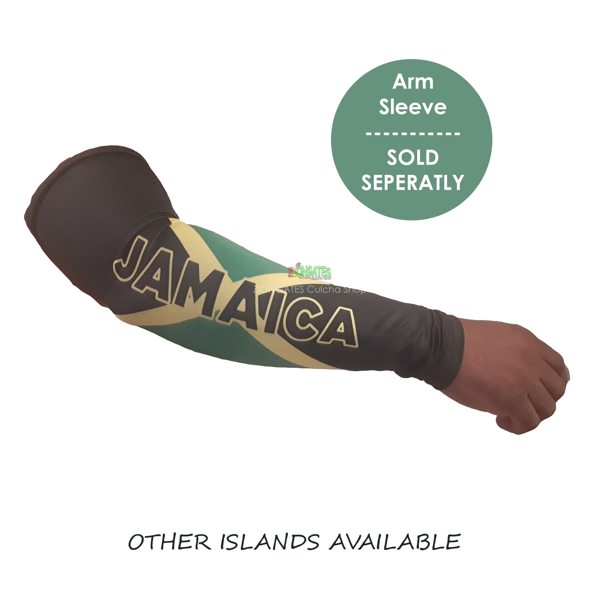 Spandex Flag Arm sleeves - Carnival -  j'ouvert - Caribbean island Sleeves - Fete Arm Sleeve - JAMAICA