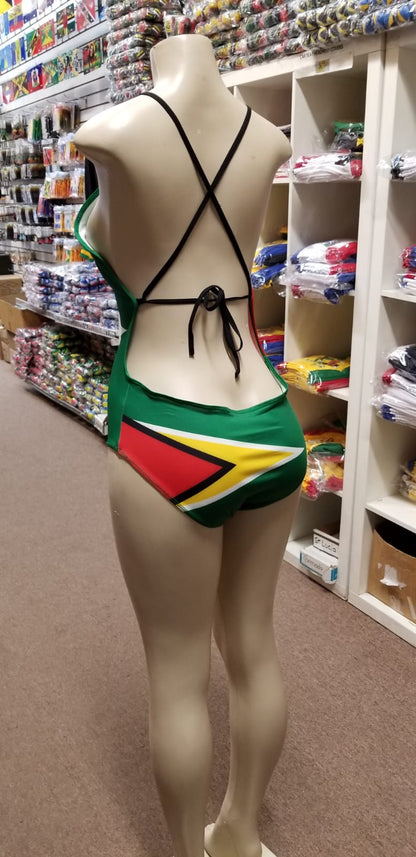 Guyana 1 piece Swim Suit - Caribbean Flag Bathing Suits