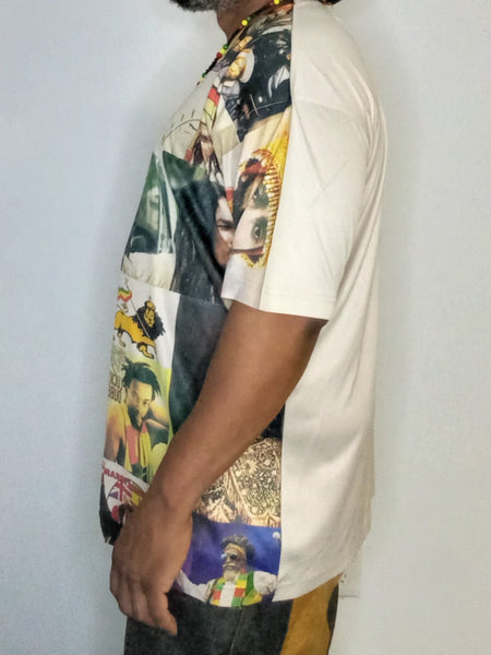 MENS Sublimation Shirt - Rasta Collage Tee Shirt